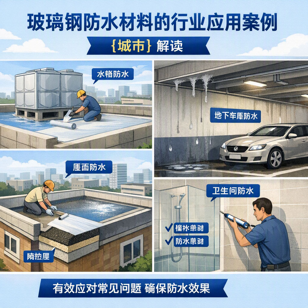 玻璃钢防水材料的行业应用案例,忻州解读